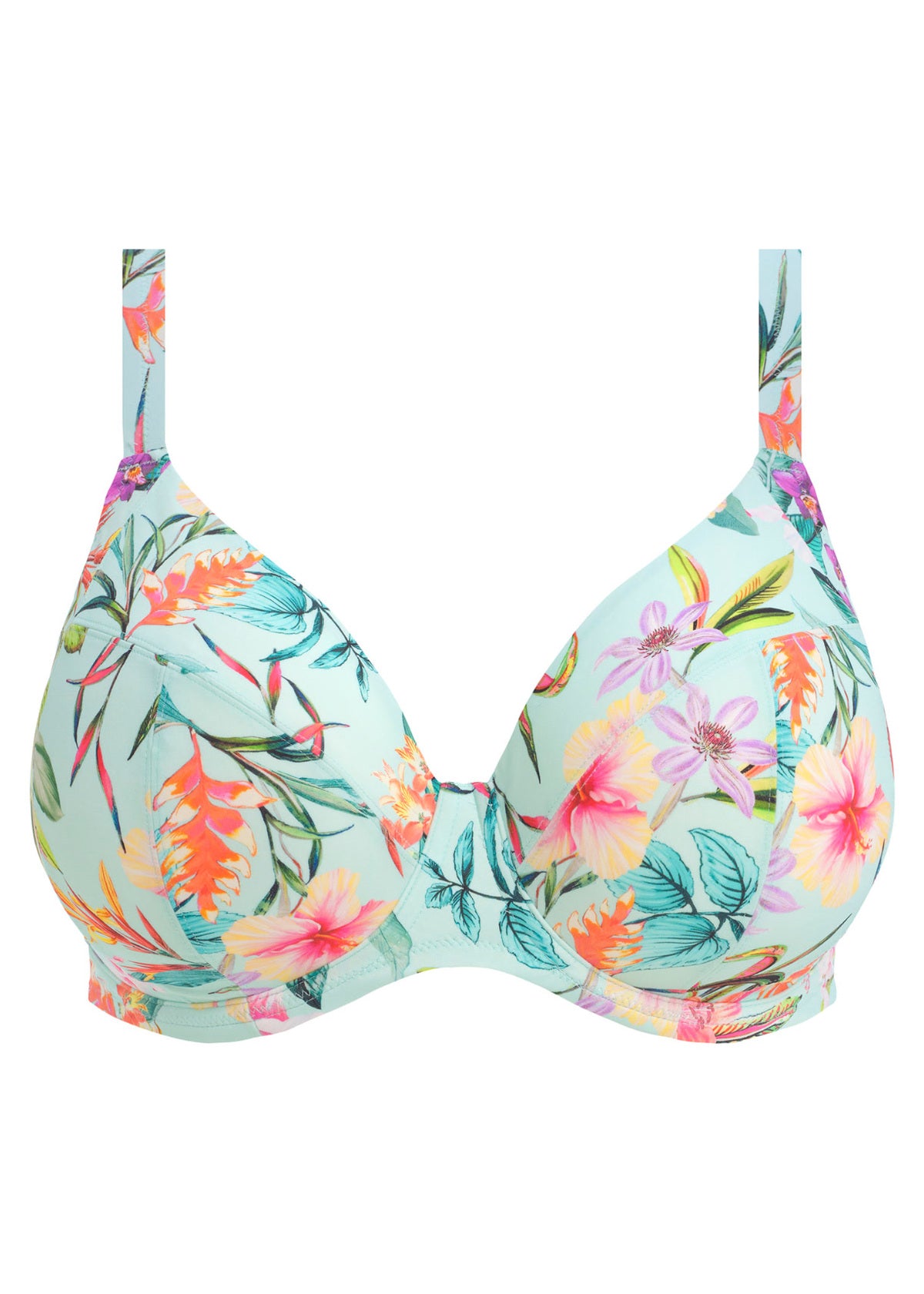 ES801802 Aqua - Sunshine Cove UW Plunge Bikini Top
