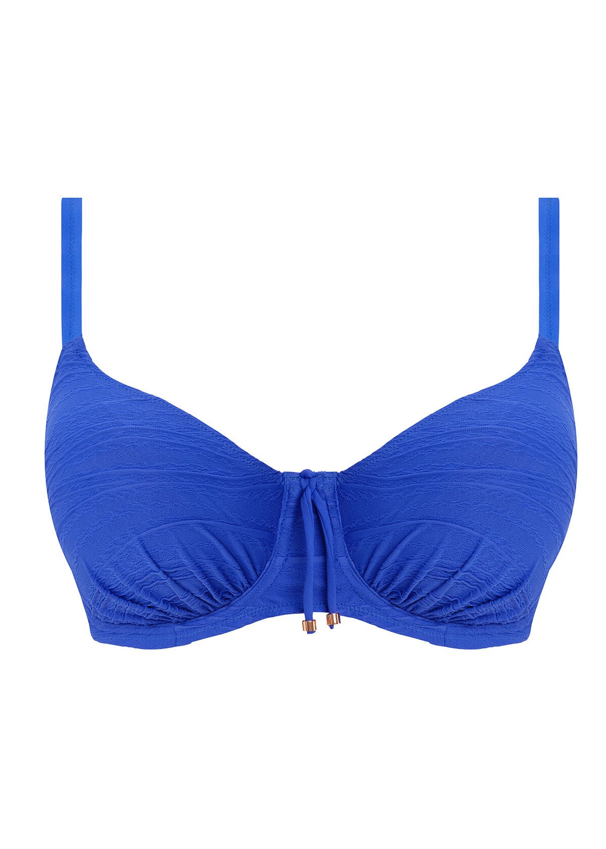 FS502201 Ultramarine - Beach Waves UW Gathered Full Cup Bikini Top