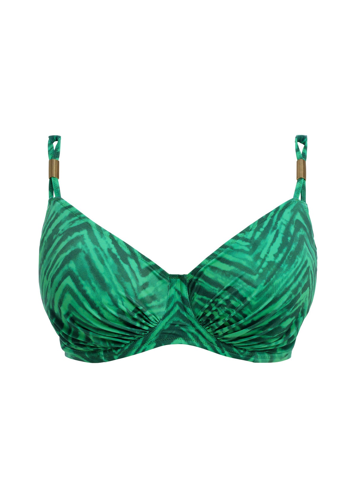 FS505501 Emerald - Punta Mita UW Gathered Full Cup Bikini Top