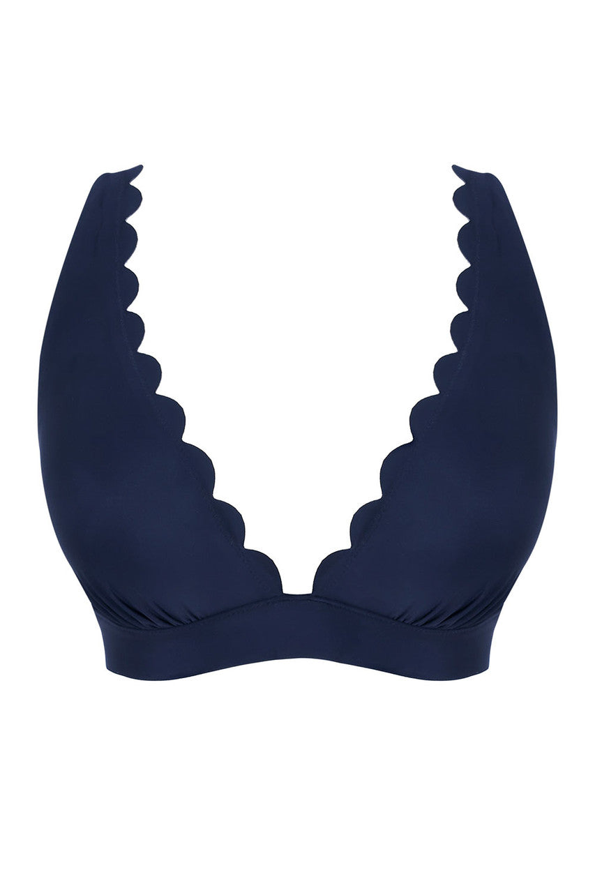 SW1764C Ink Blue - Kara Signature Scallop Non Wire Bikini