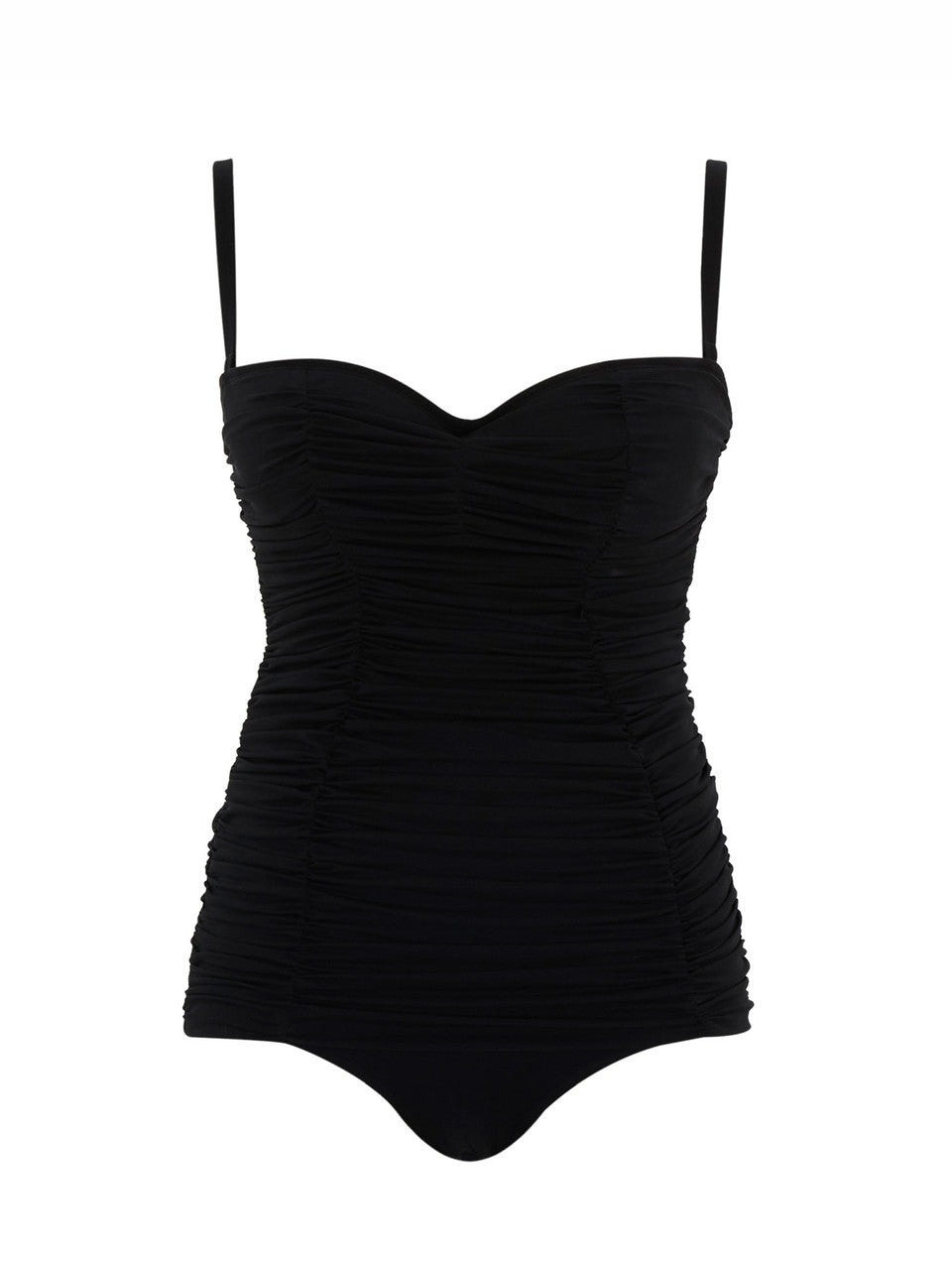 SW1960 Tulle Black - Marilyn Twist Bandeau Onepiece