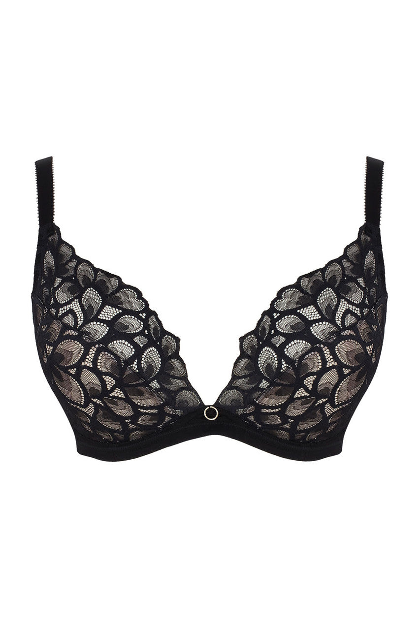 10763 Black/Latte - Allure Demi Plunge