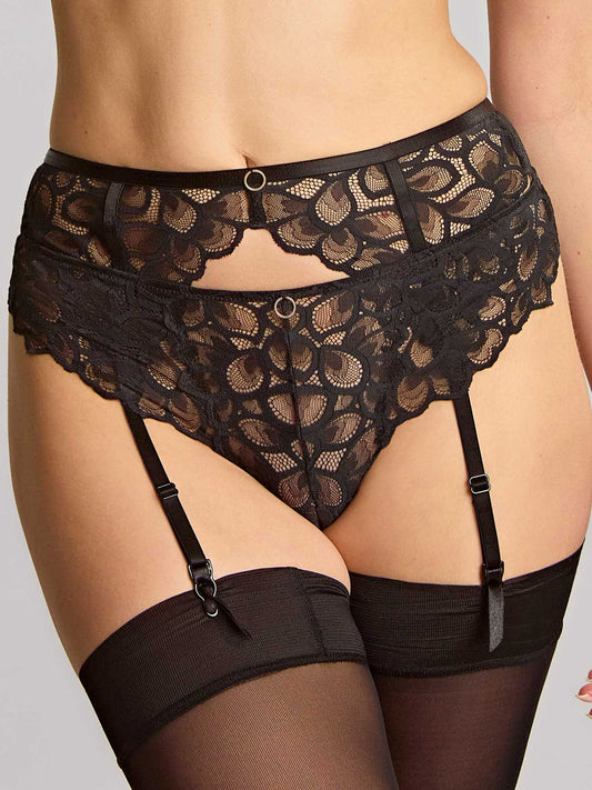 10768A Black/Latte - Allure Suspender