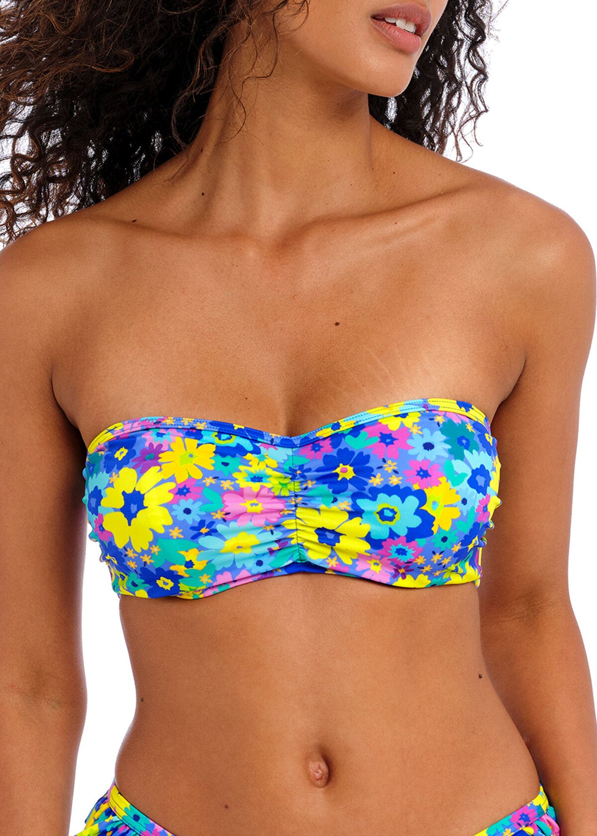 AS204310 Multi - Garden Disco UW Bandeau Bikini Top