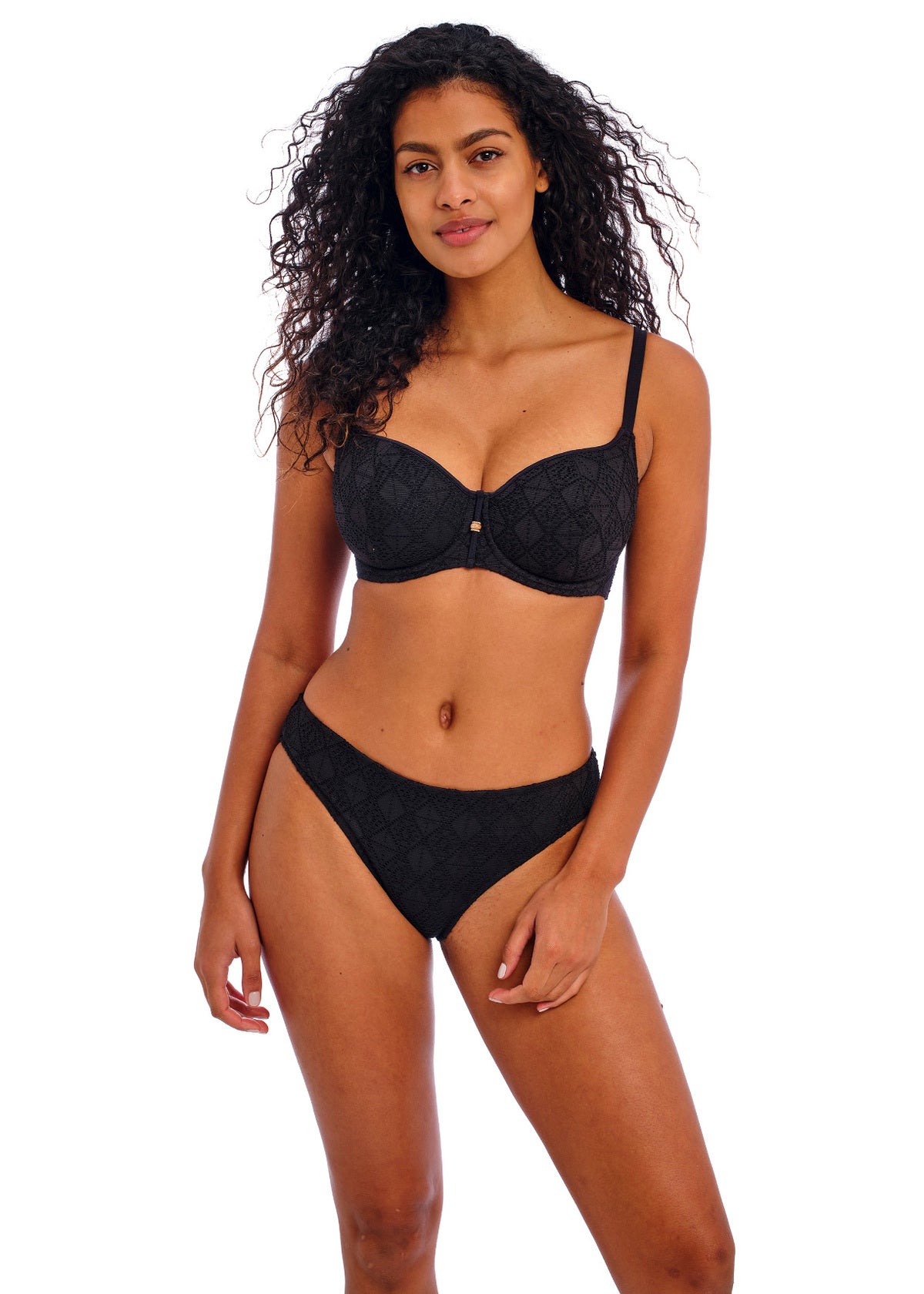 AS205403 Black - Nomad Nights Uw Sweetheart Bikini Top