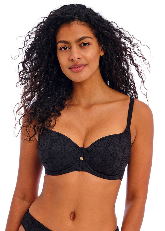 AS205403 Black - Nomad Nights Uw Sweetheart Bikini Top