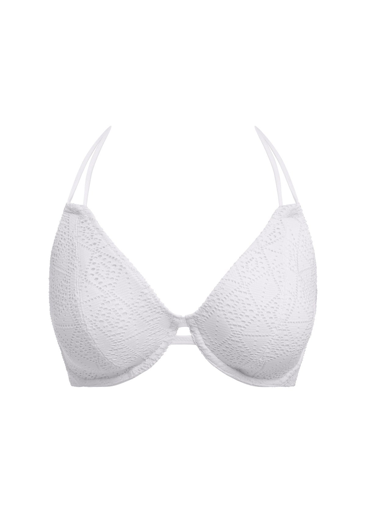 AS205404 White - Nomad Nights UW Halter Bikini Top