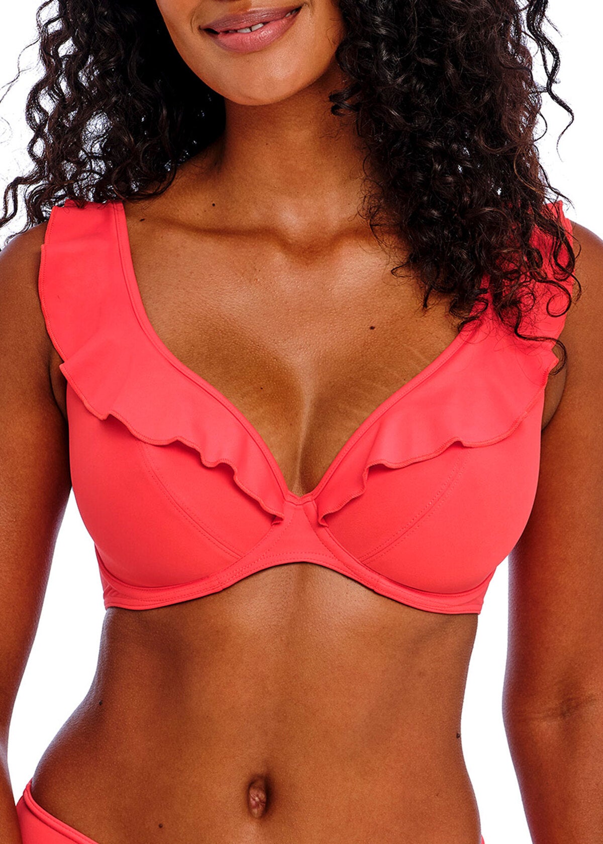 AS7230 Plain Sunset - Jewel Cove UW High Apex Bikini Top
