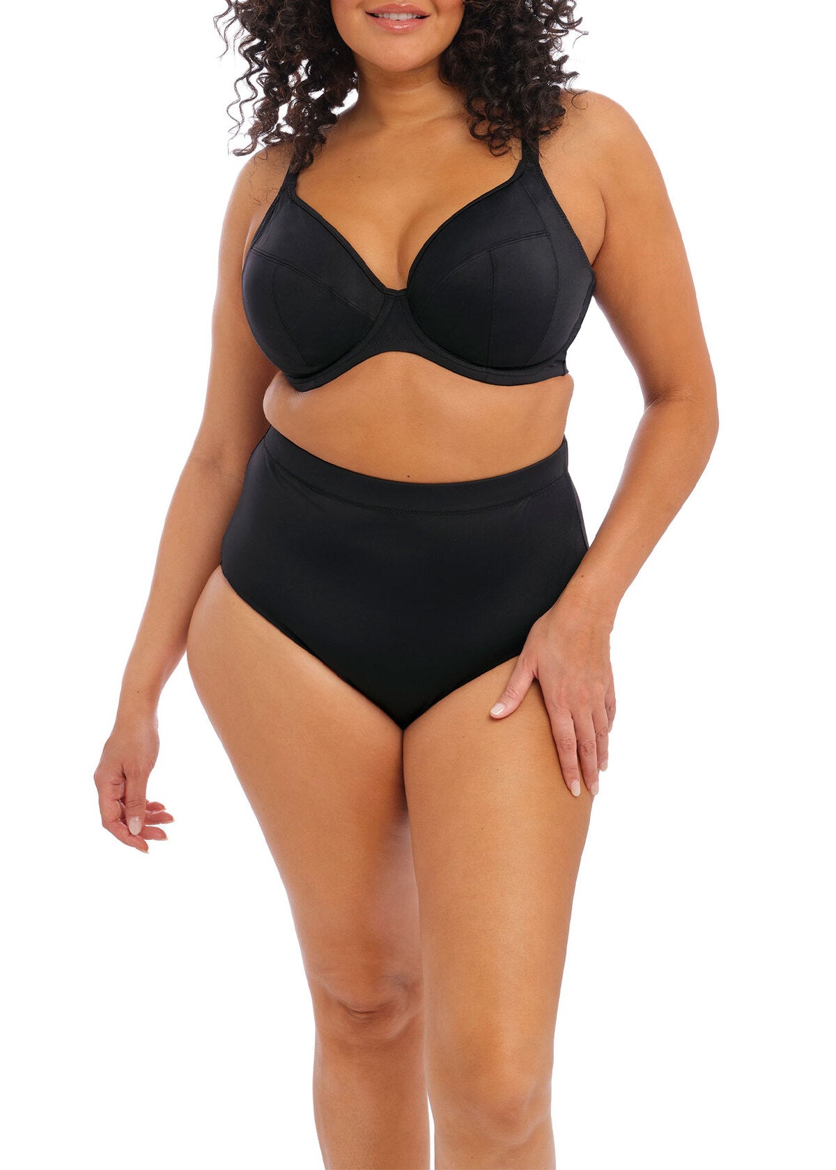 ES7504 Black - Essentials UW Plunge Bikini Top