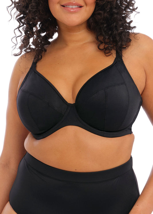 ES7504 Black - Essentials UW Plunge Bikini Top