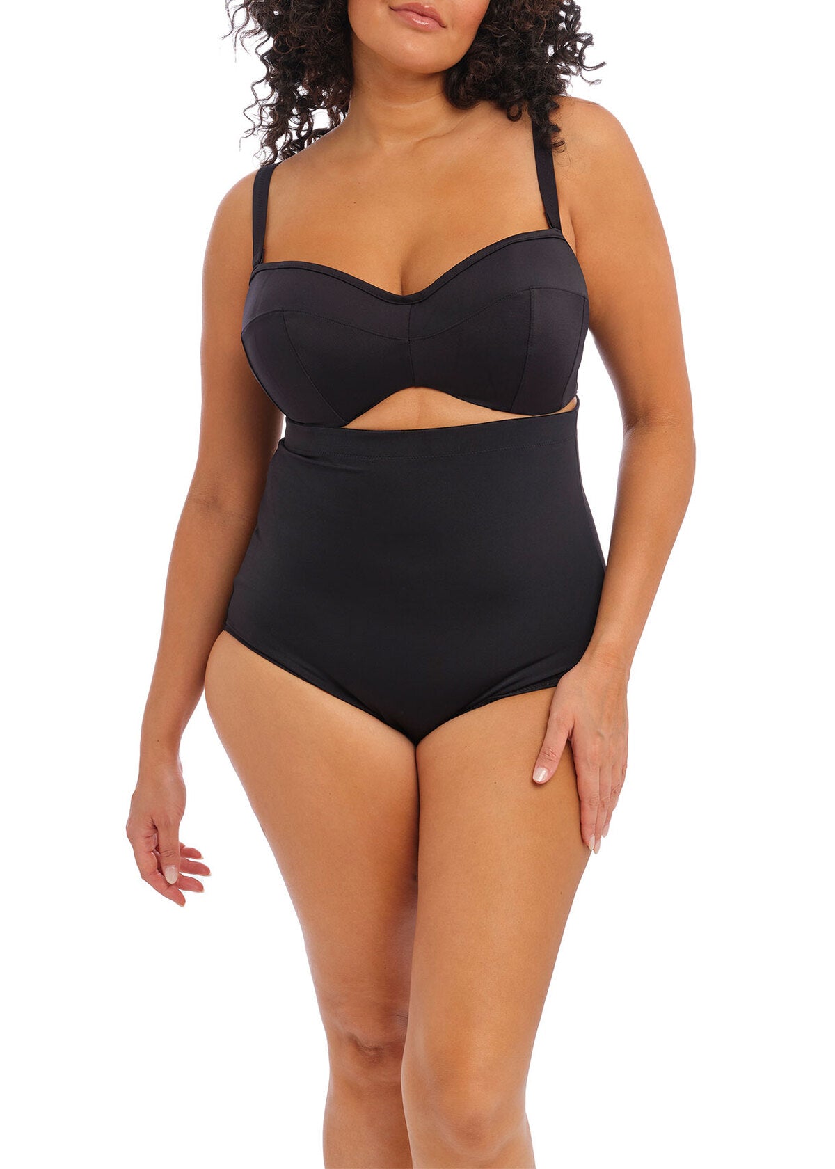 ES7604 Black - Essentials High Waist Swim Brief