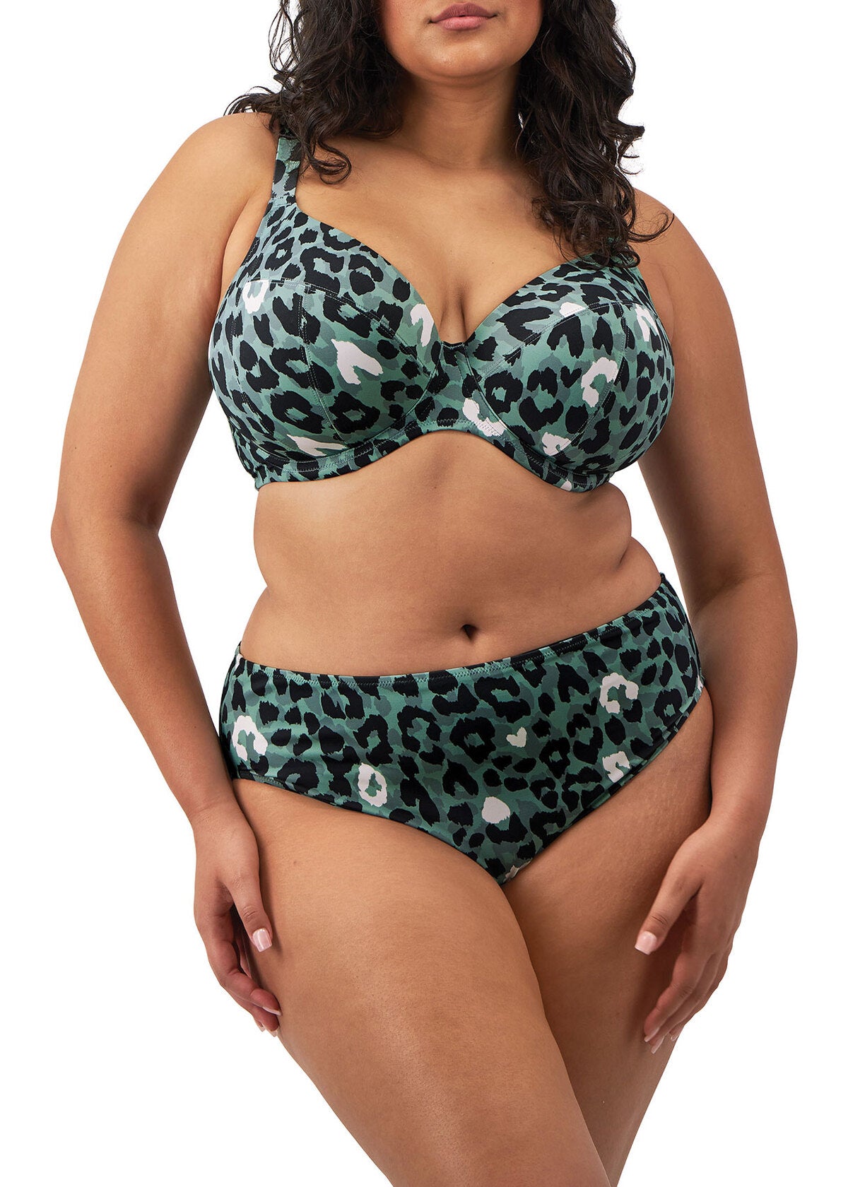 ES802072 Olive - Jungle Bay Mid Rise Bikini Brief