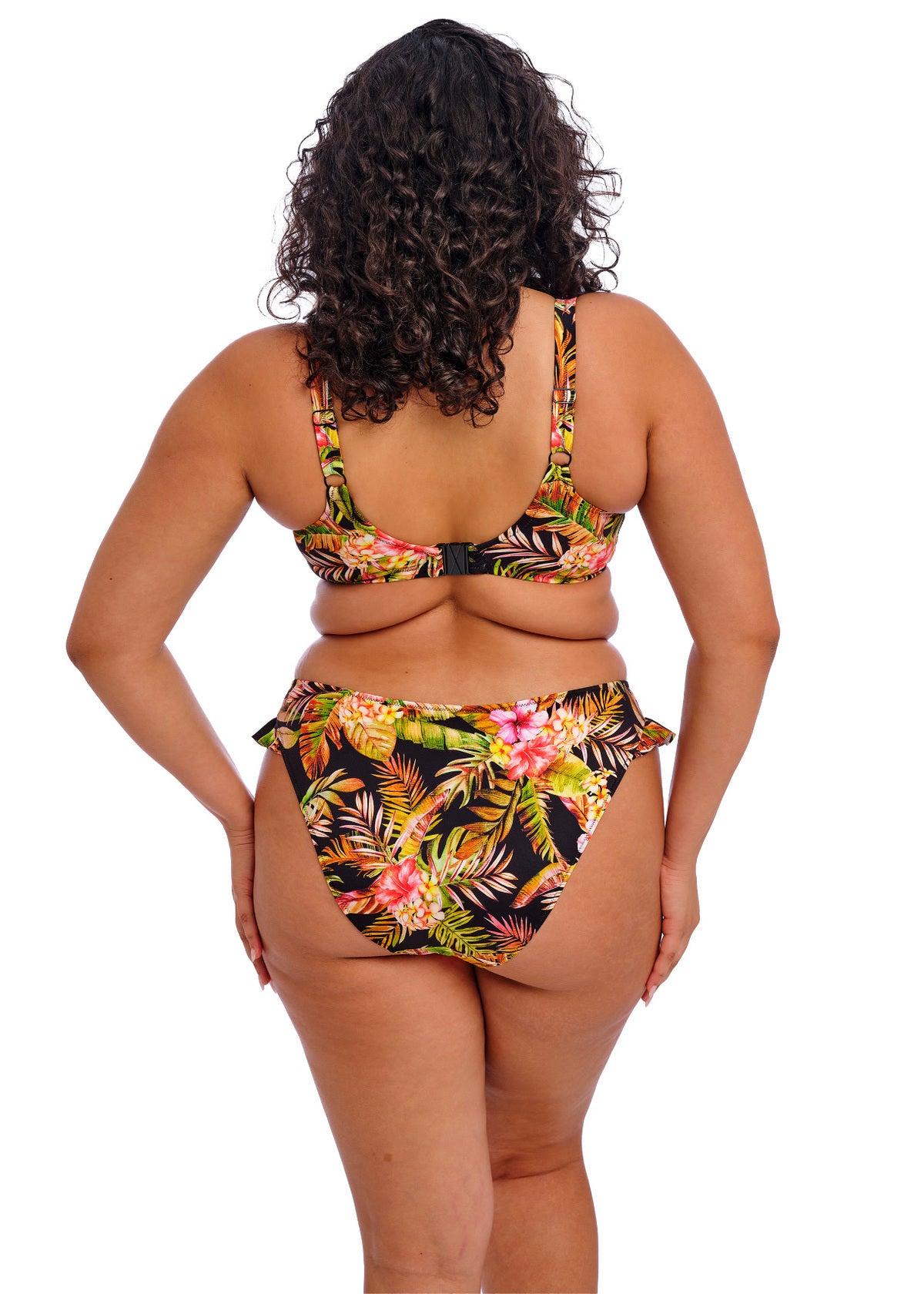 ES802385 Black - Tiger Valley High Leg Bikini Brief