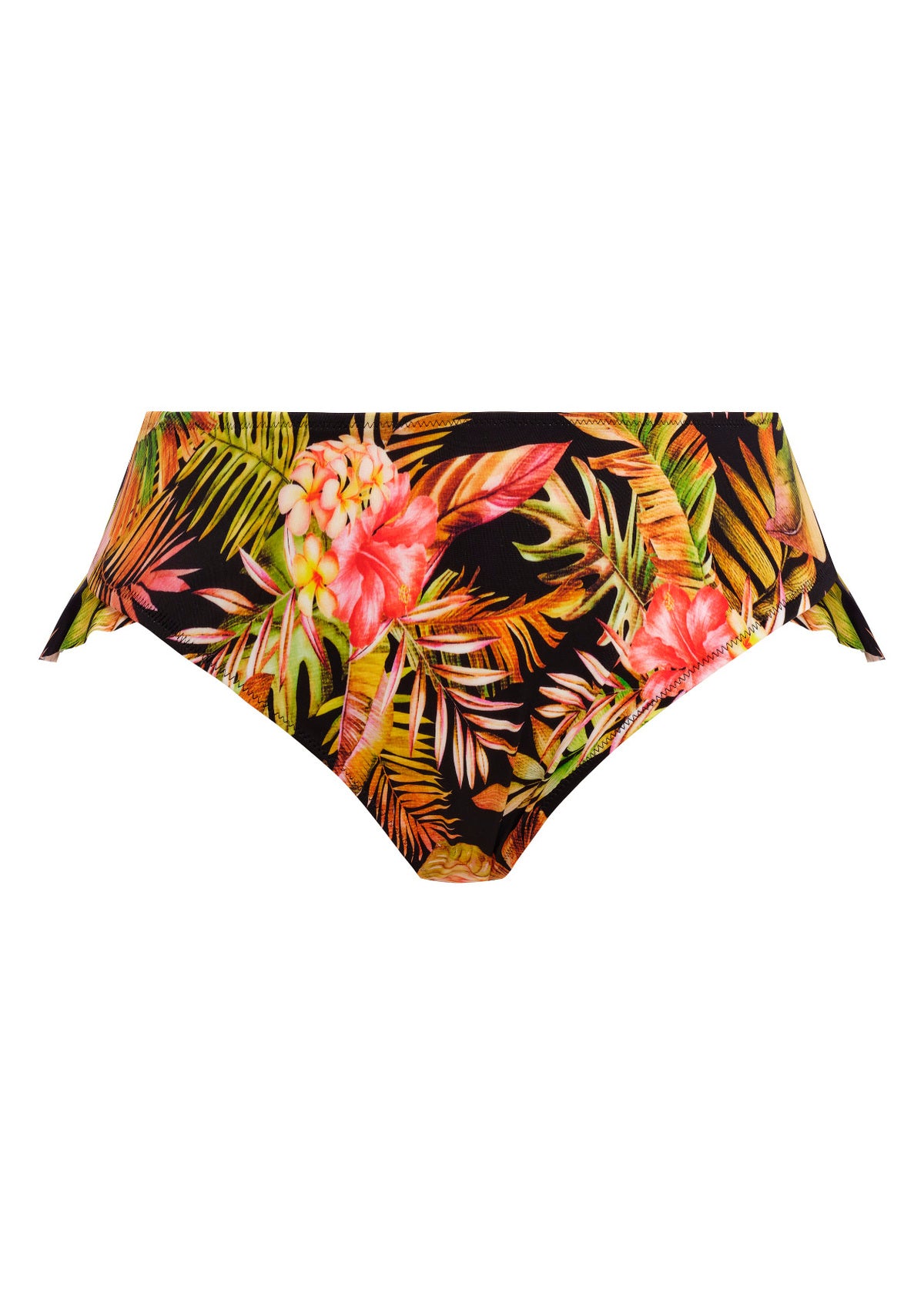 ES802385 Black - Tiger Valley High Leg Bikini Brief