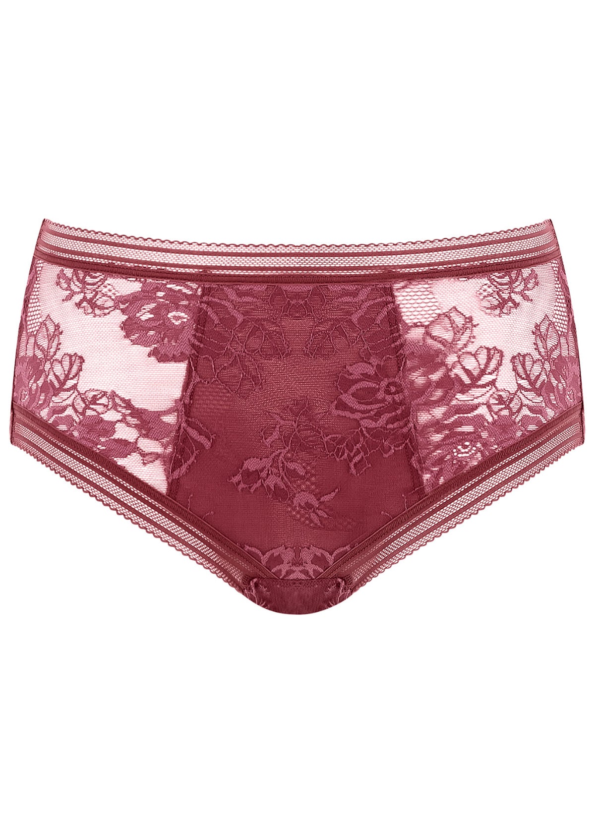 FL102350 Rosewood - Fusion Lace Brief