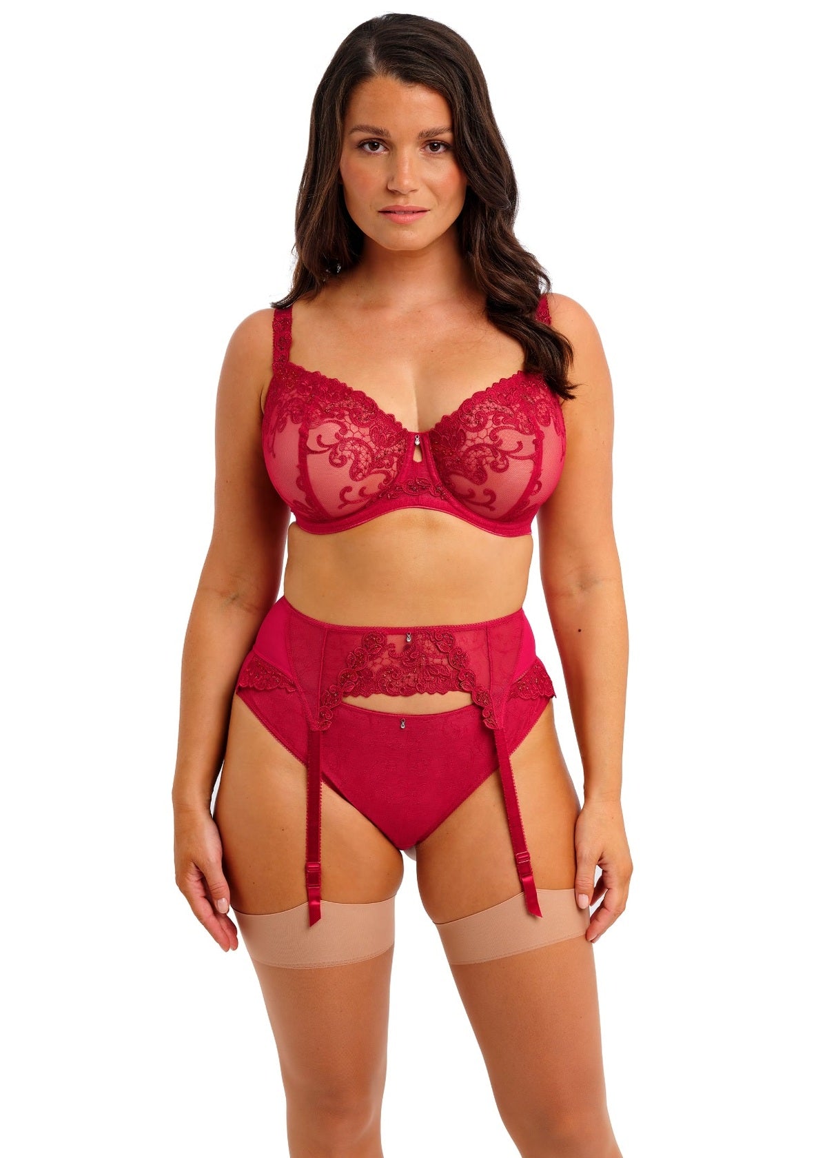 FL102691 Red - Portia Suspender