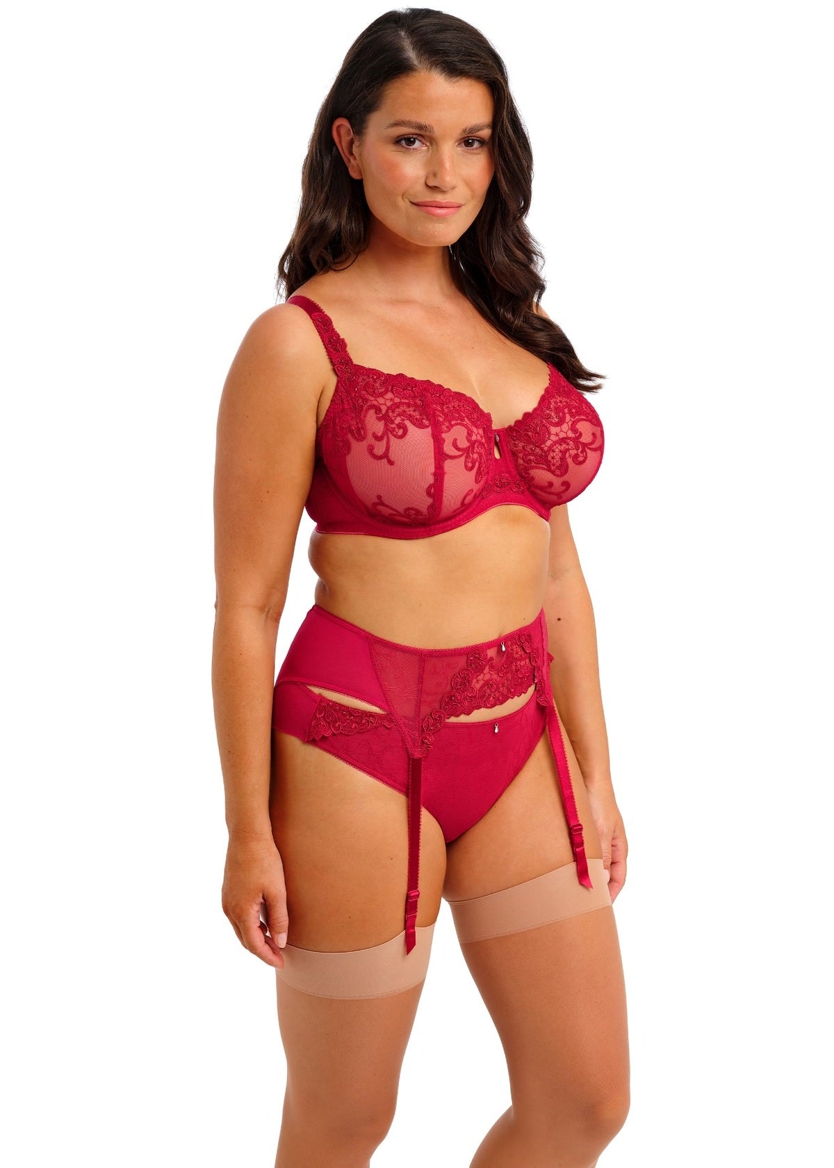 FL102691 Red - Portia Suspender