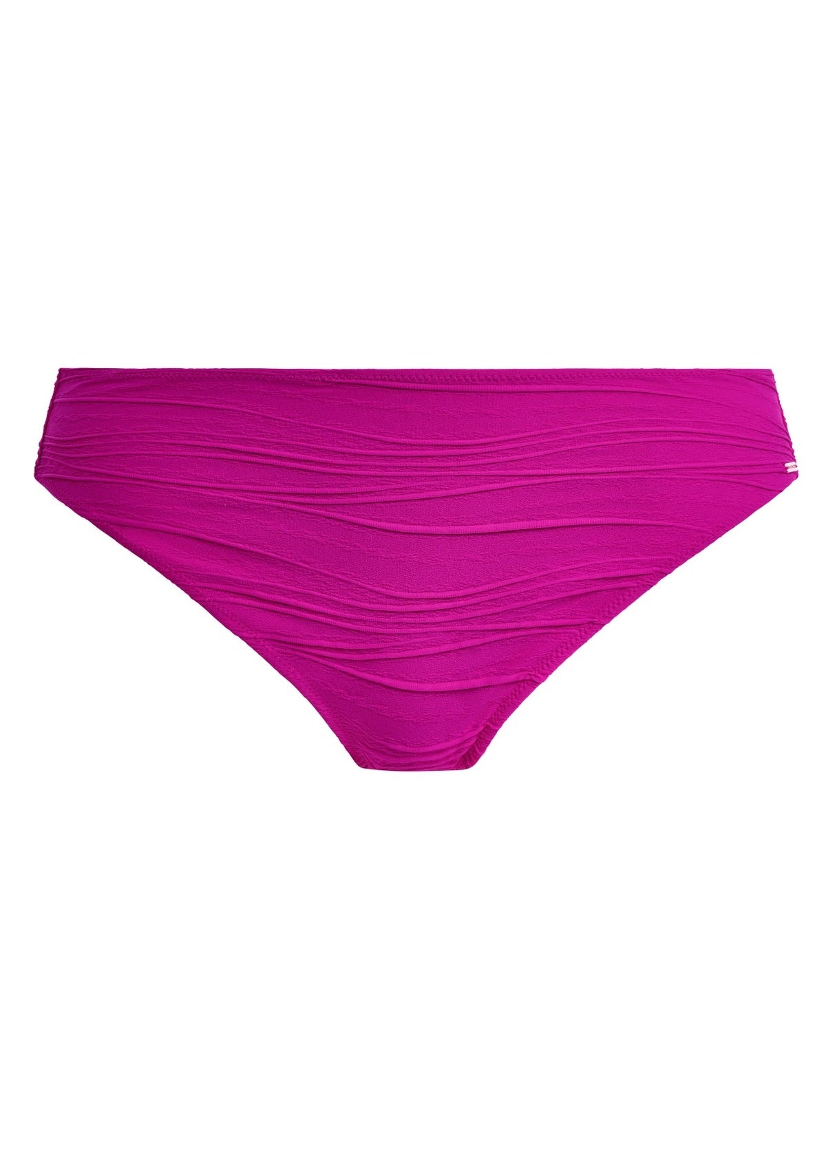 FS502272 Bright Fuchsia - Beach Waves Mid Rise Bikini Brief