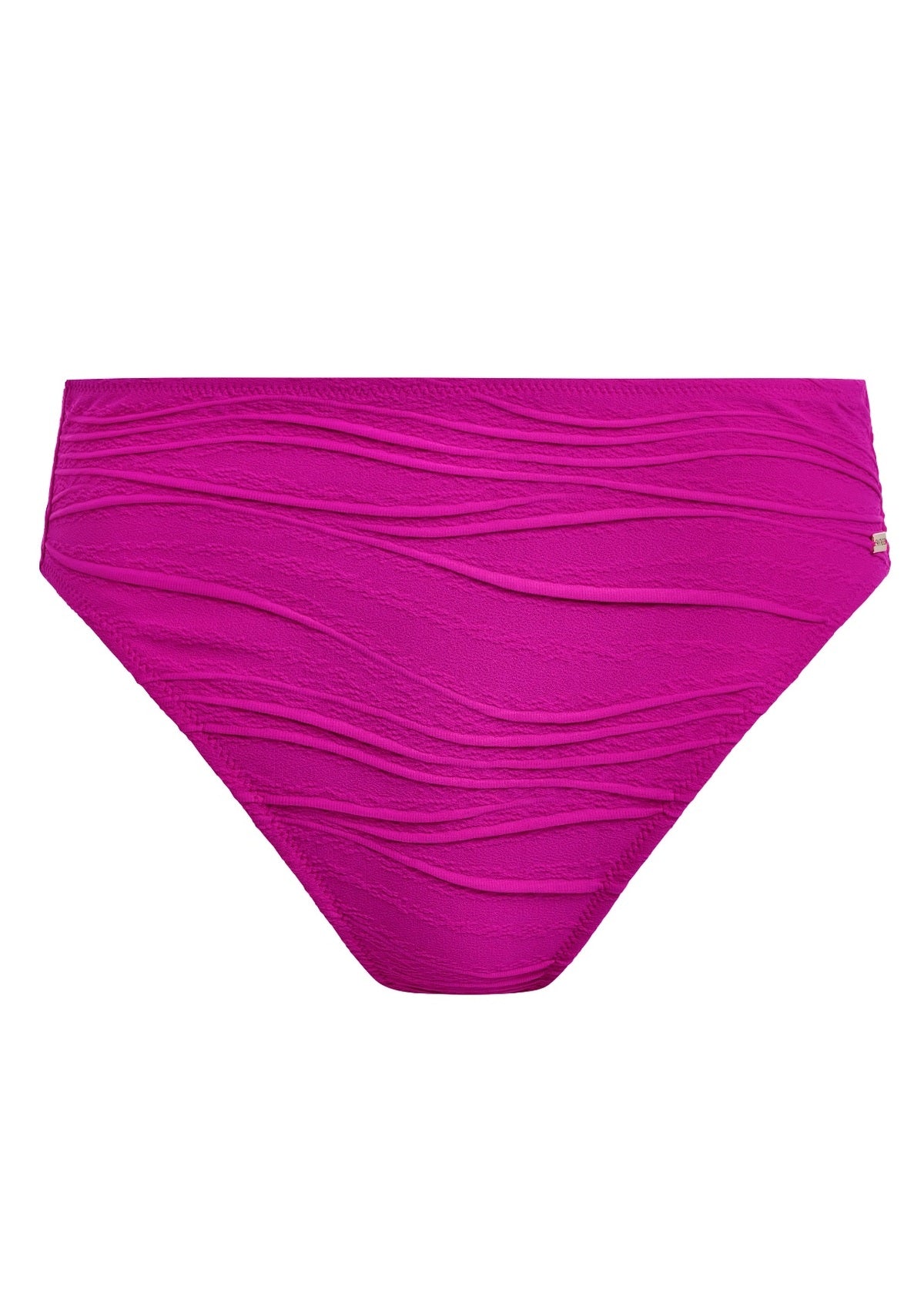 FS502278 Bright Fuchsia - Beach Waves High Waist Bikini Brief