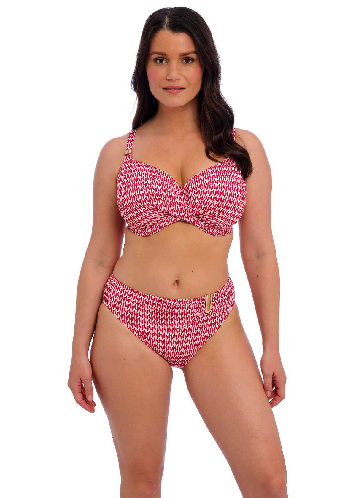 FS504672 Radiant Red - Koh Lipe Mid Rise Bikini Brief