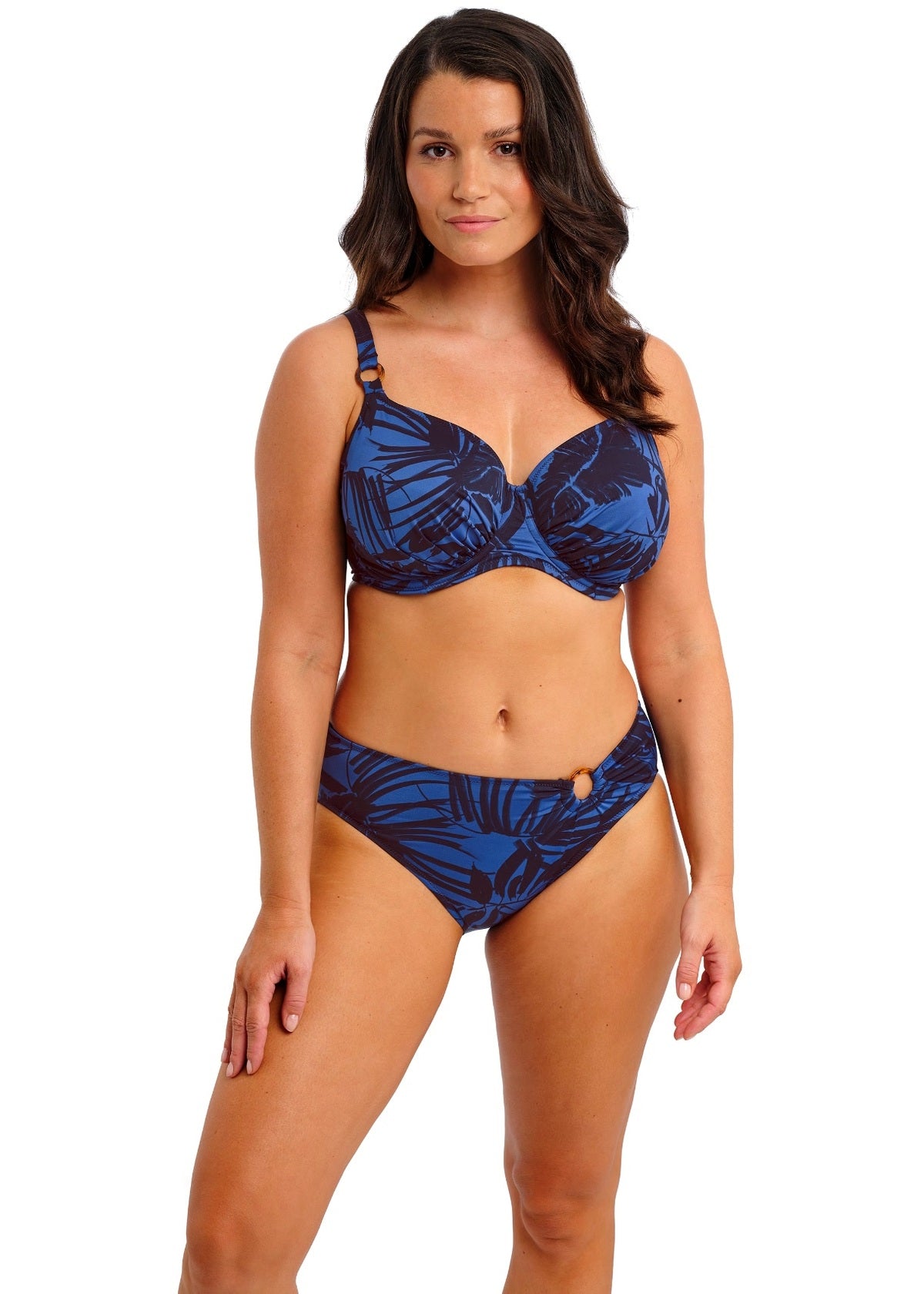 FS506501 Midnight - Malabar Coast UW Gathered Full Cup Bikini Top