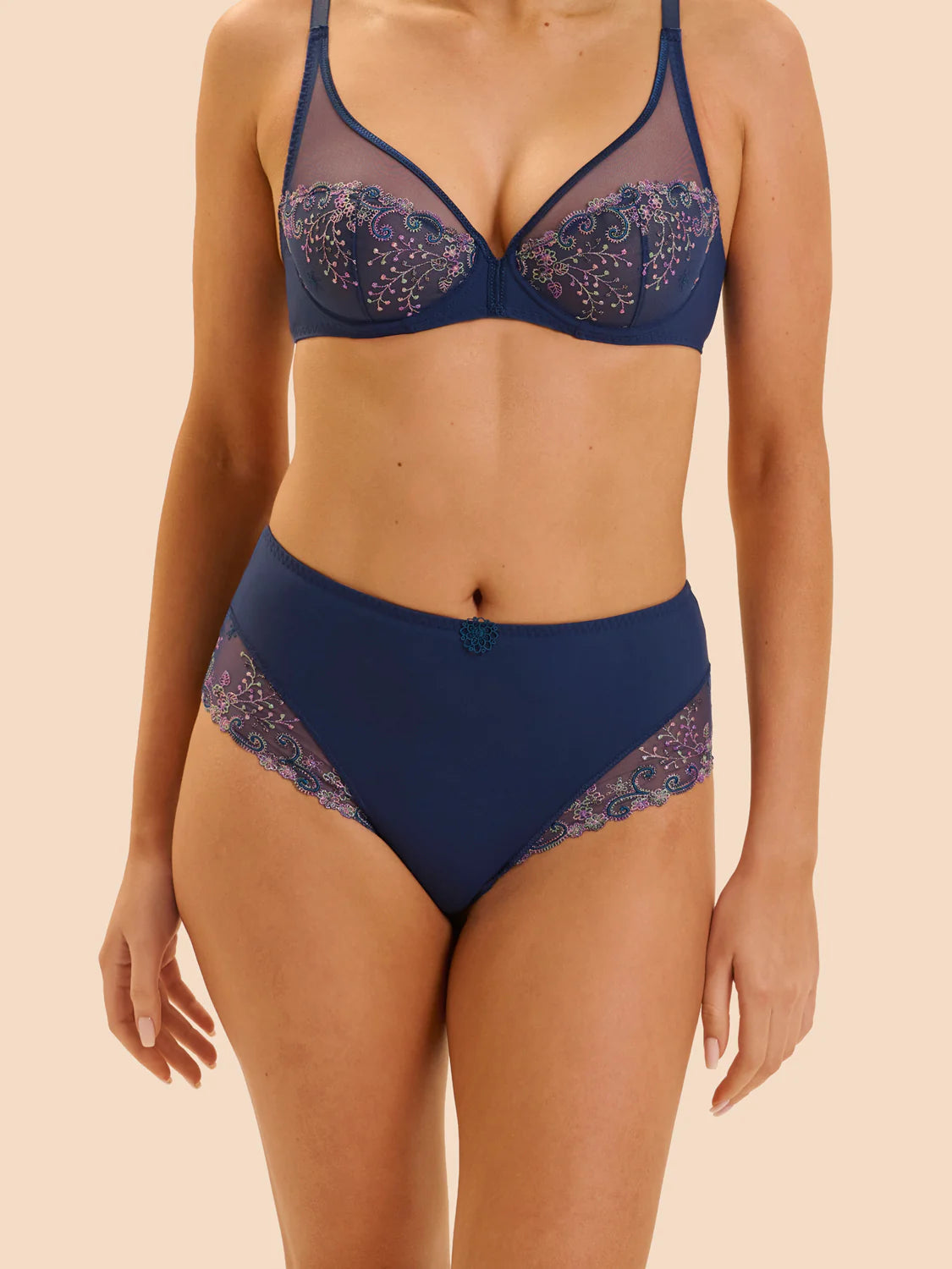 12X770 Rainbow Blue - Delice High Waist Brief Panty