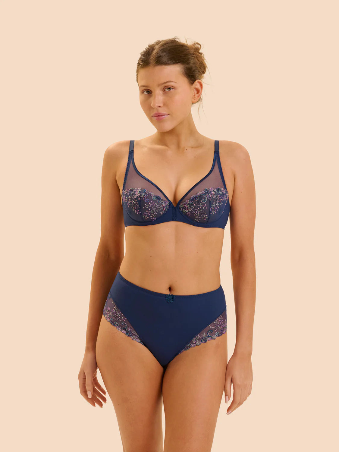 12X770 Rainbow Blue - Delice High Waist Brief Panty