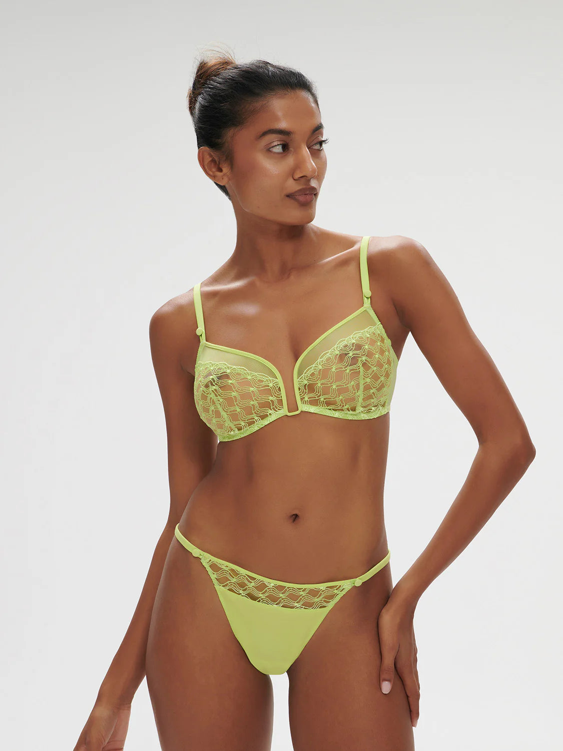 1D5250 Lime - Rose Bralette