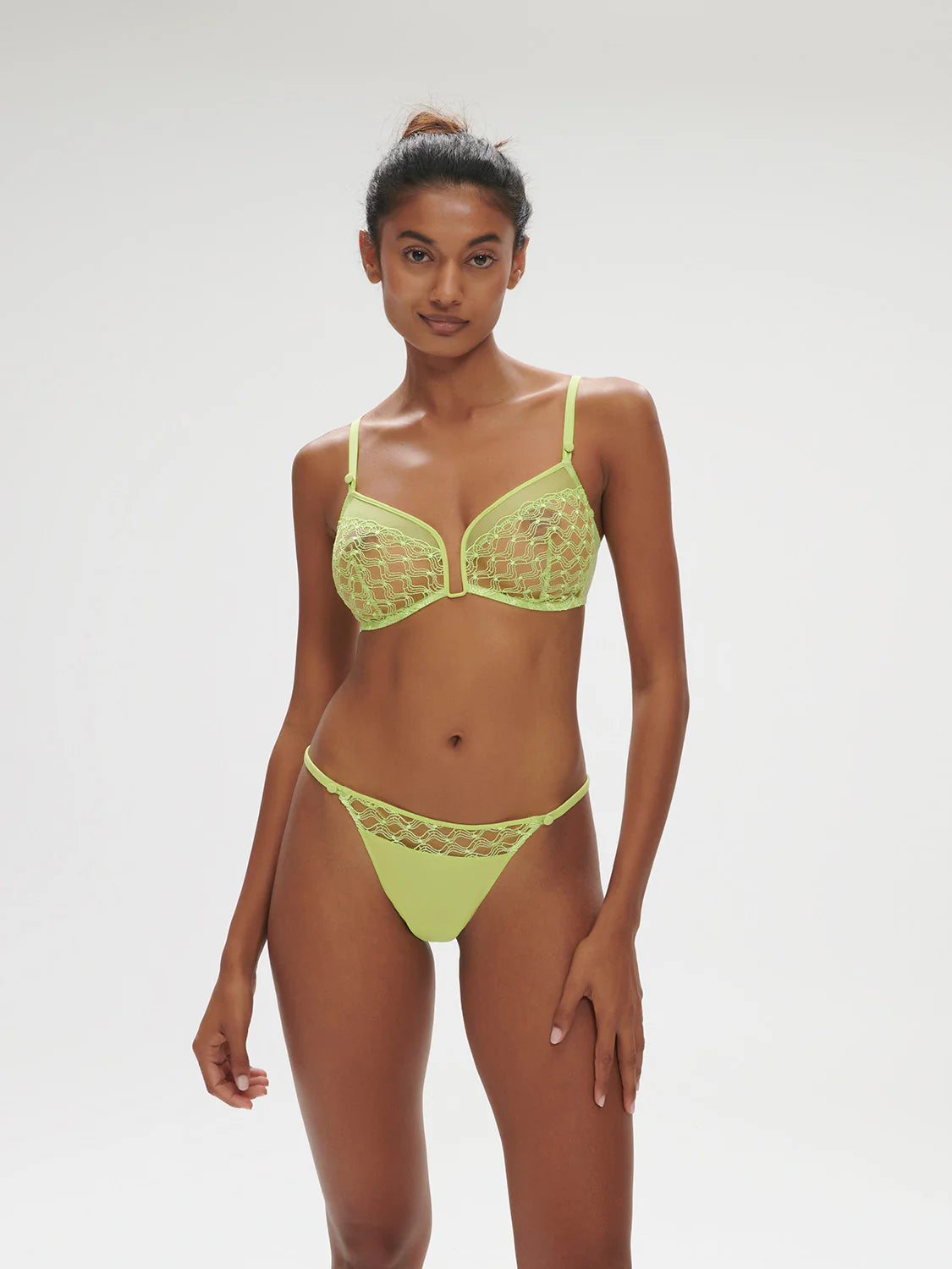 1D5250 Lime - Rose Bralette