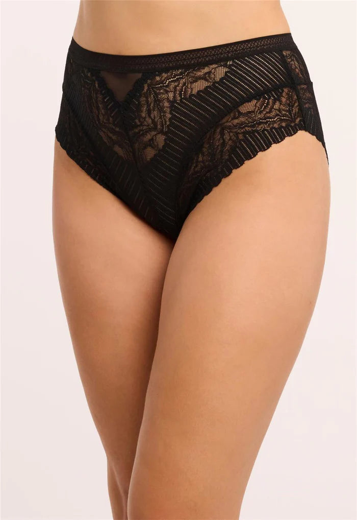 9594 Black/Sand - Temptation High Waist Brief