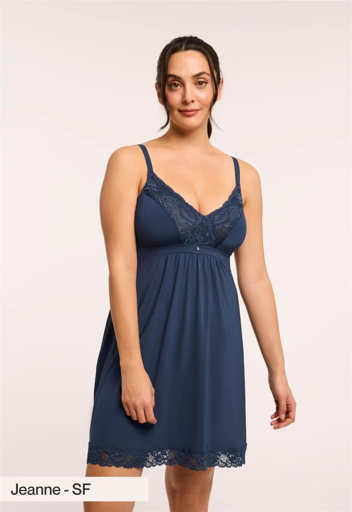 9394F Cambridge Blue - Full Bust Support Chemise