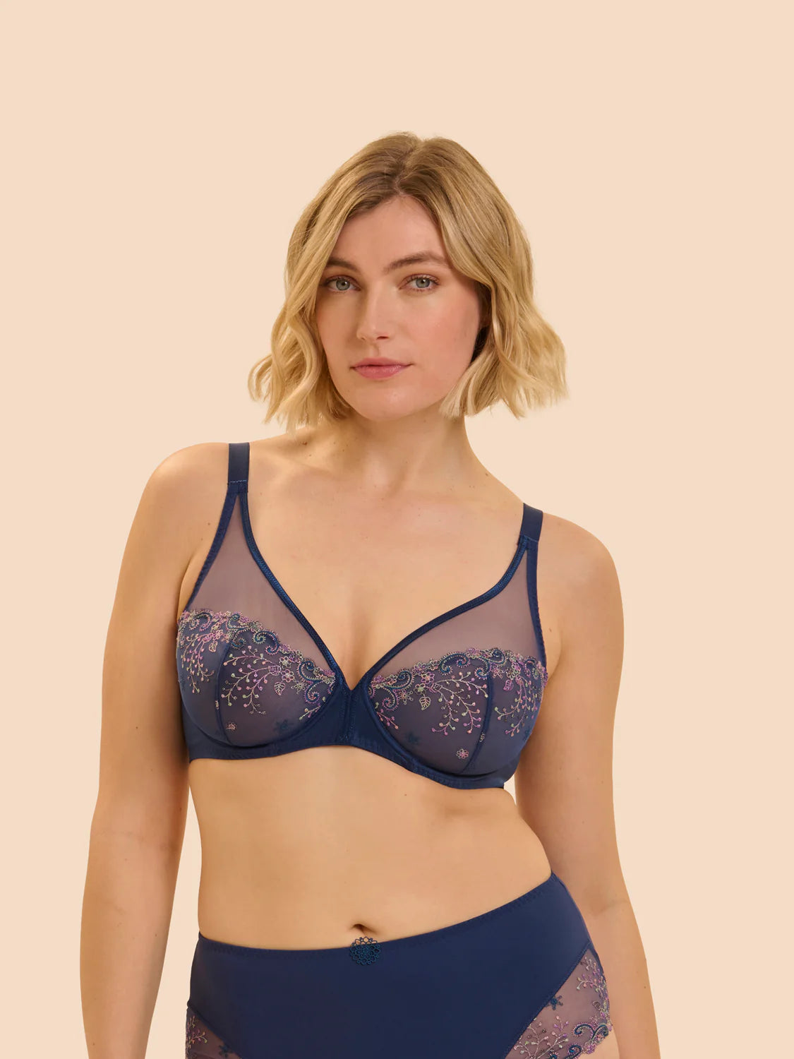 12X319 Rainbow Blue - Delice Sheer Plunge