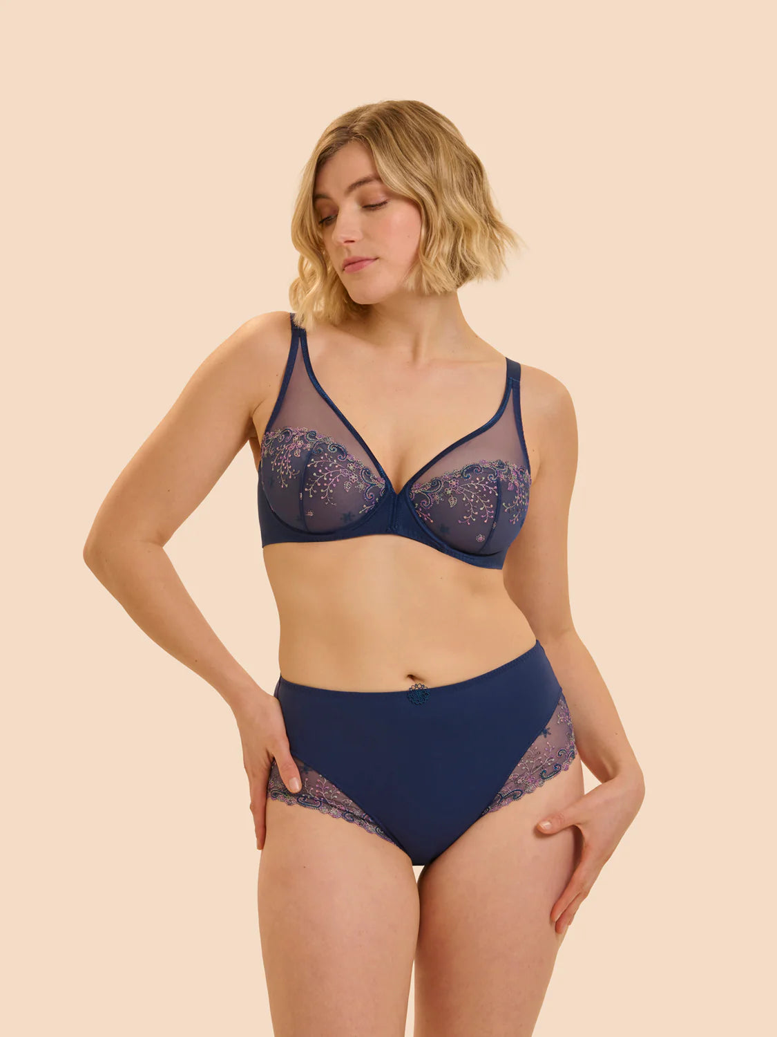 12X319 Rainbow Blue - Delice Sheer Plunge