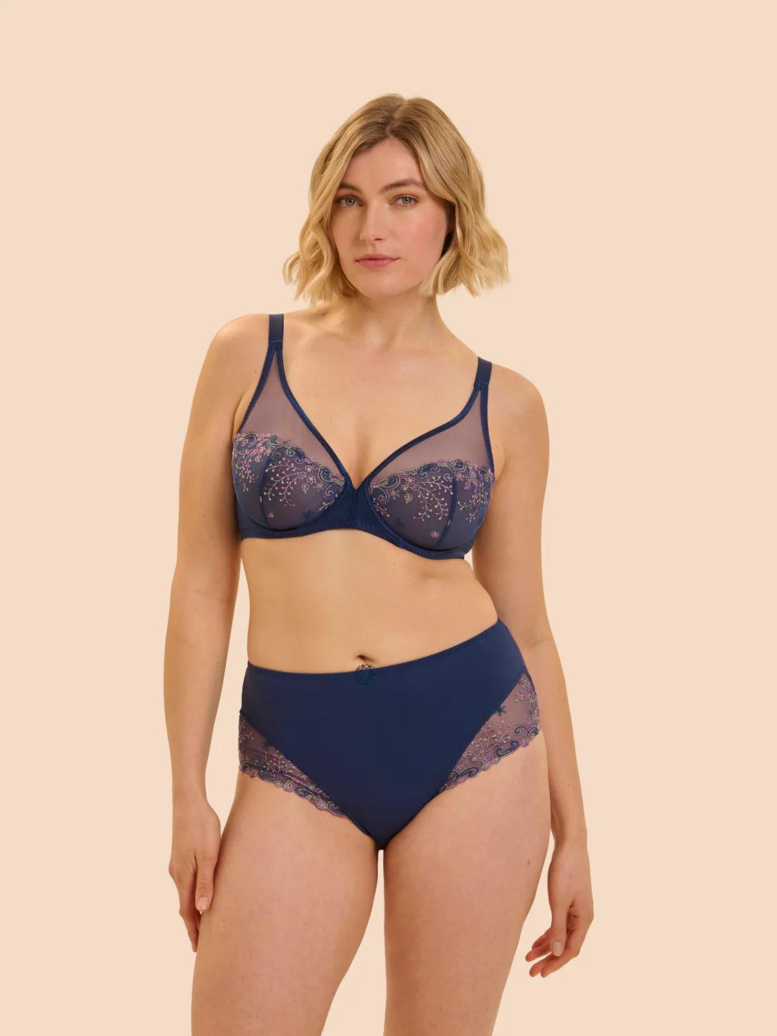 12X319 Rainbow Blue - Delice Sheer Plunge