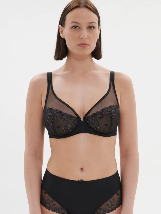 12X319 Gem Black - Delice Sheer Plunge