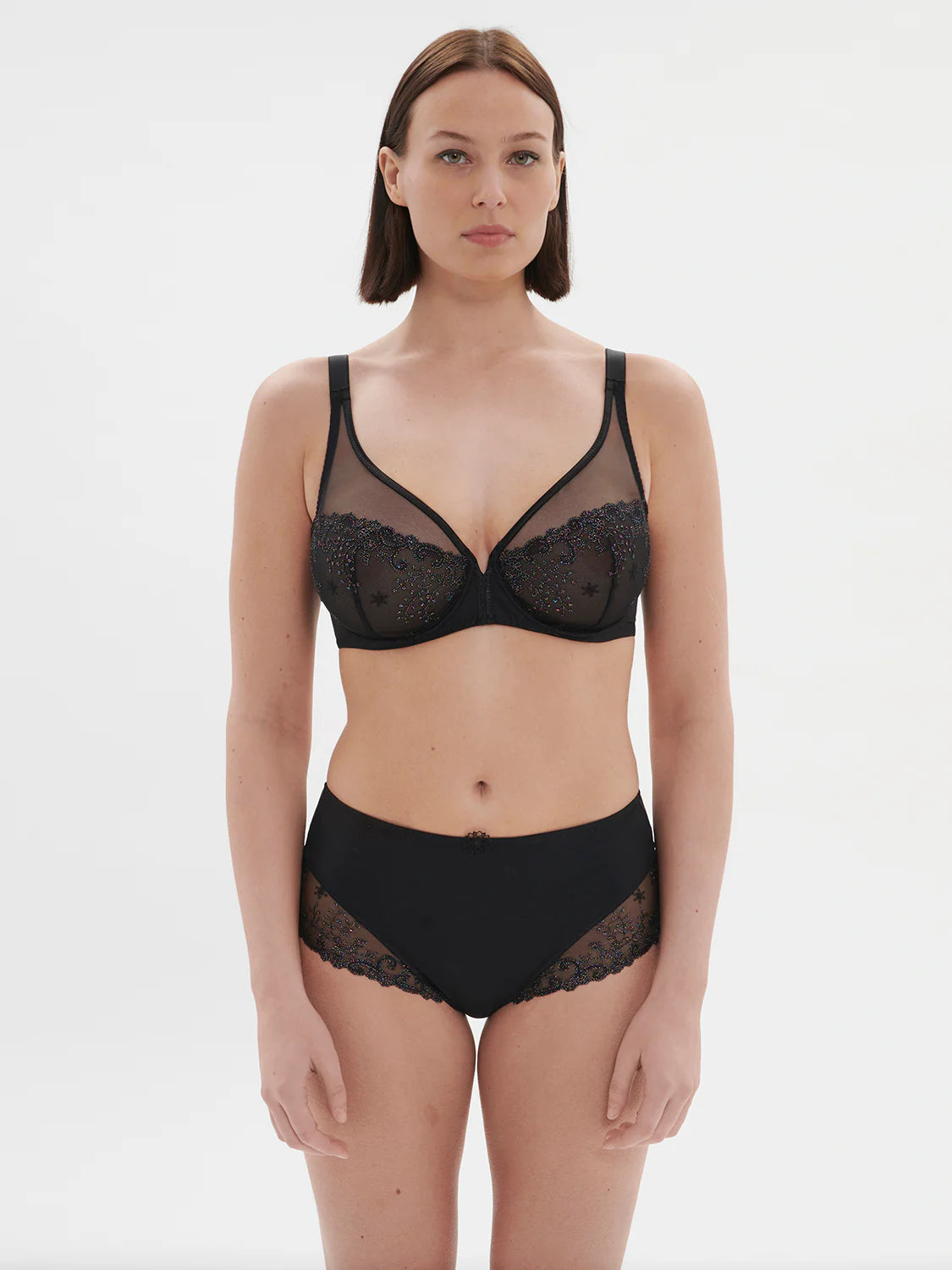 12X319 Gem Black - Delice Sheer Plunge