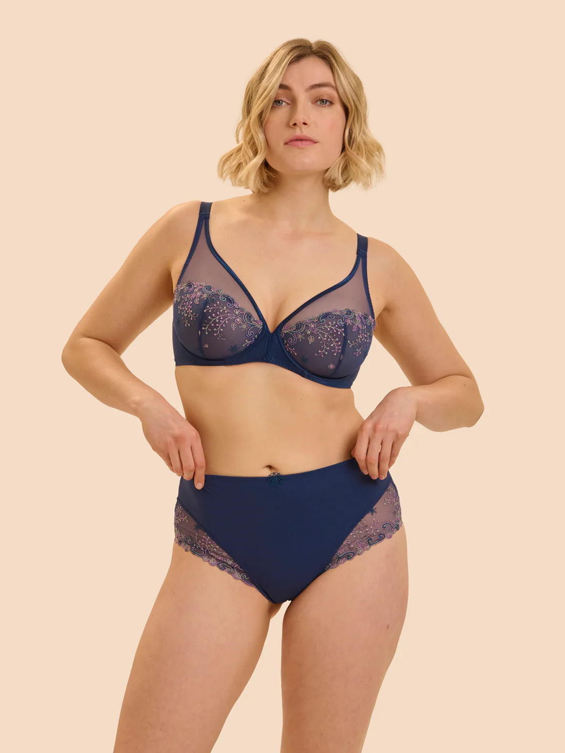 12X770 Rainbow Blue - Delice High Waist Brief Panty