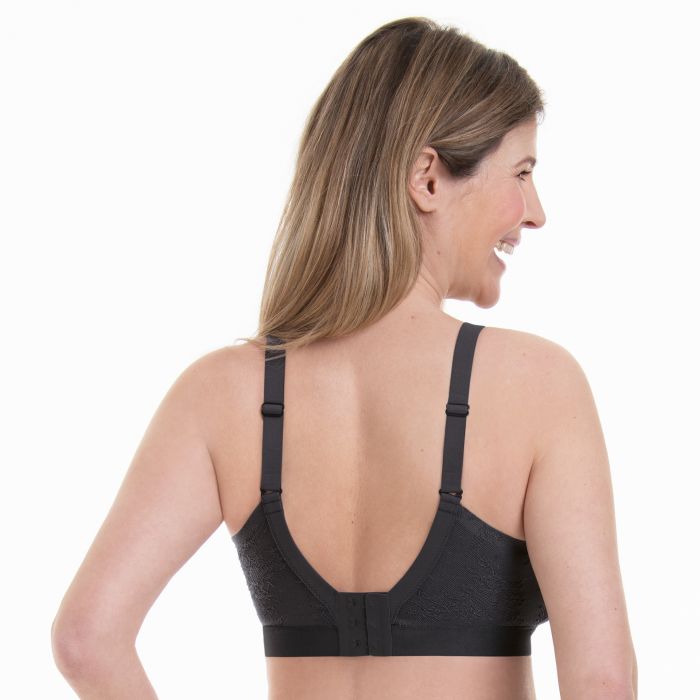 5057 Anthracite - Essential Lace Wire Free Nursing Bra
