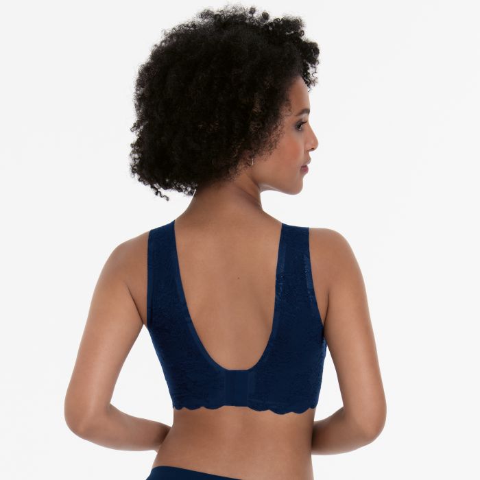 5400 Maritime Blue - Essential Lace Bralette padded cups