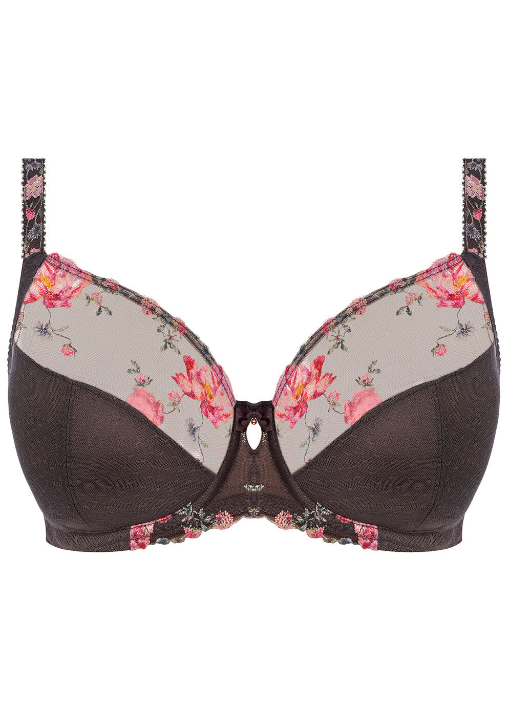 FL102201 Charcoal Bloom - Adrienne UW Side Support Bra