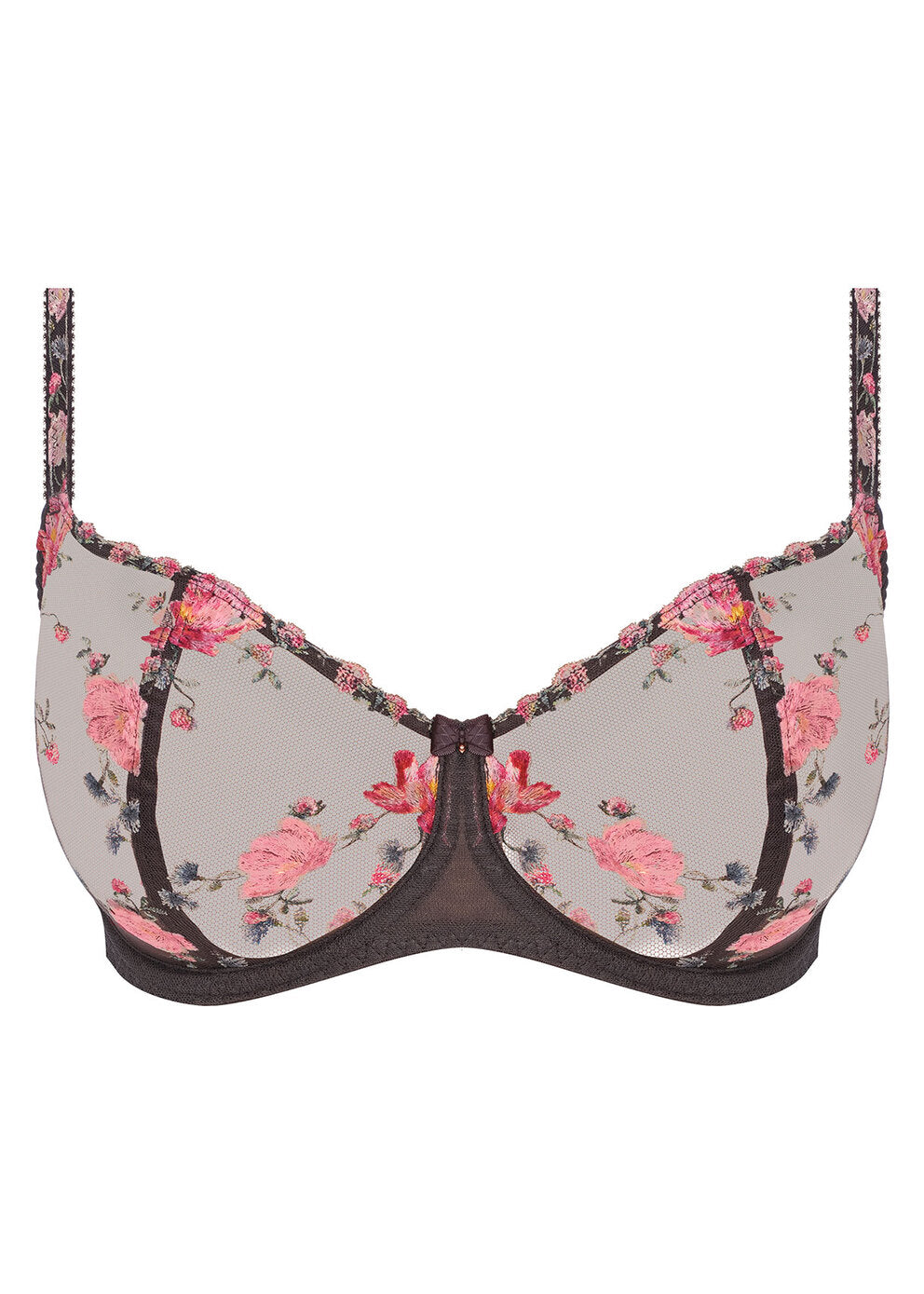 FL102207 Charcoal Bloom - Adrienne UW Balconette