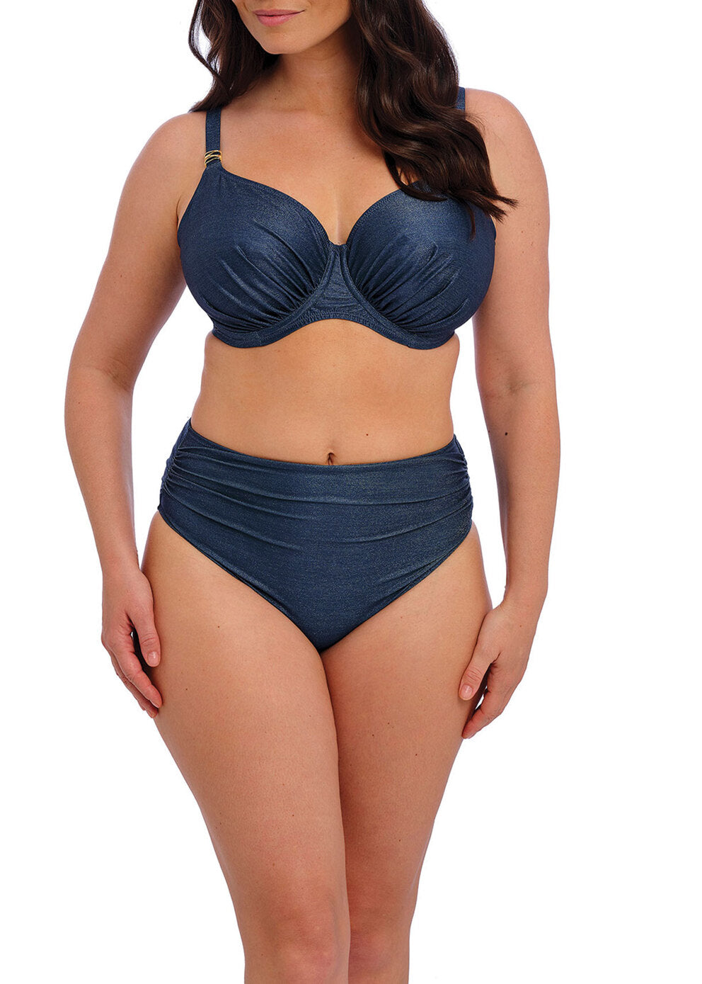 FS506101 Midnight Sparkle - Paros Coast UW Gathered Full Cup Bikini Top
