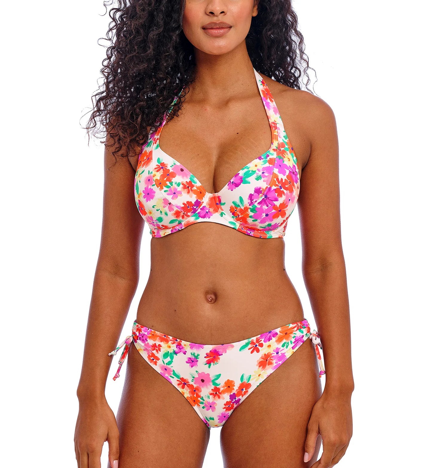 AS206470 White - Summer Soul Side Tie Bikini Brief