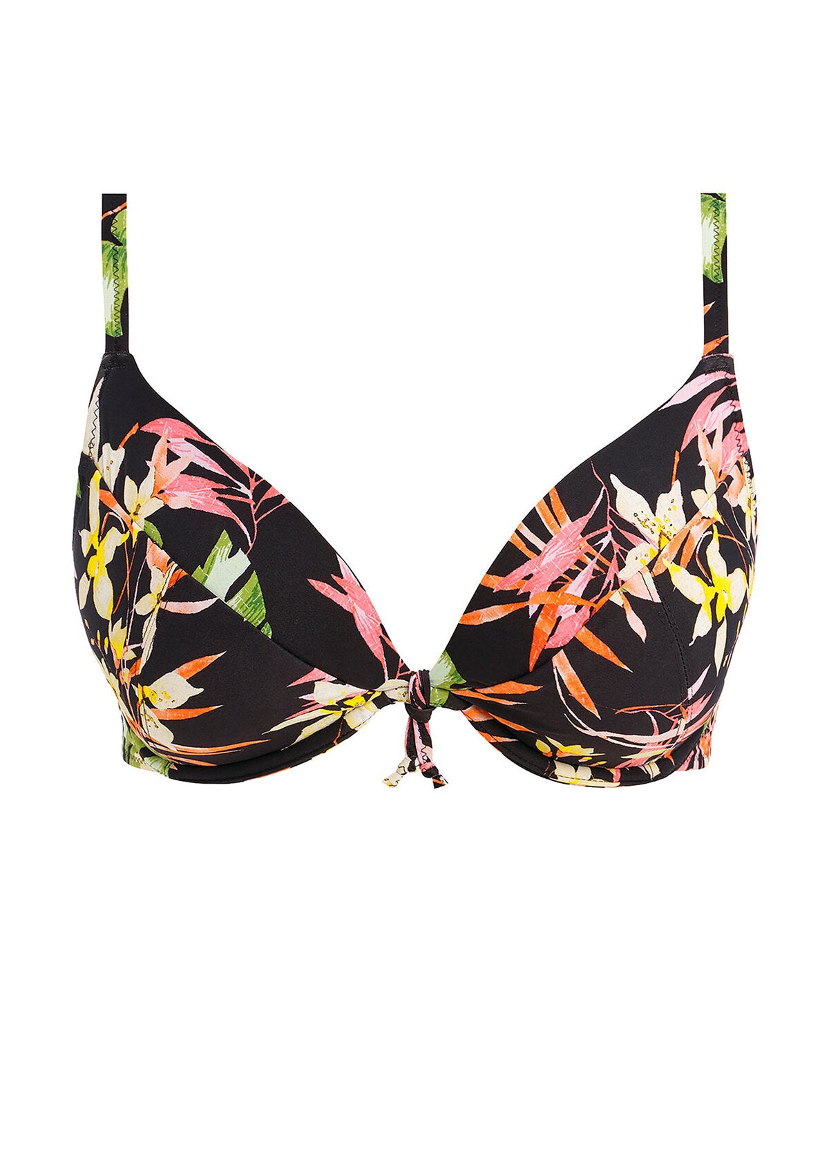 AS204127 Multi - Savanna Sunset UW Plunge Bikini Top