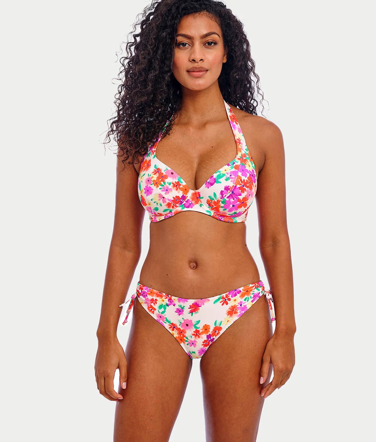 AS206404 White - Summer Soul UW Halter Bikini Top