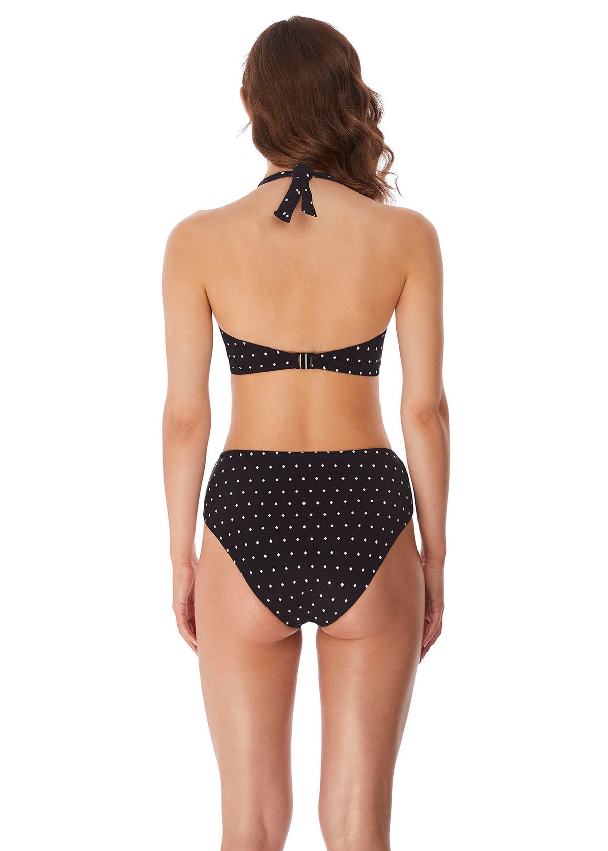 AS7236 Black - Jewel Cove High Waist/Leg Bikini Brief