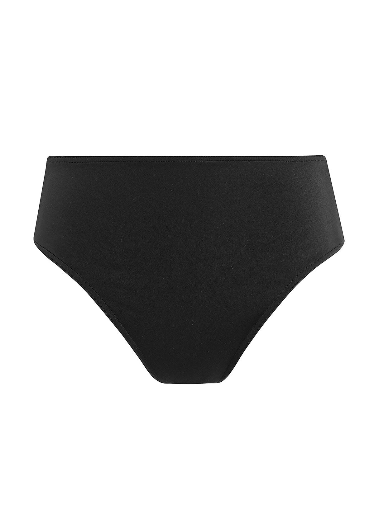 AS7236 Plain Black - Jewel Cove High Waist/Leg Bikini Brief
