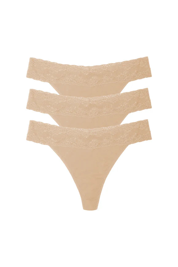 771154MP Cafe - Bliss Perfection One Size Classic Thong 3 Pack
