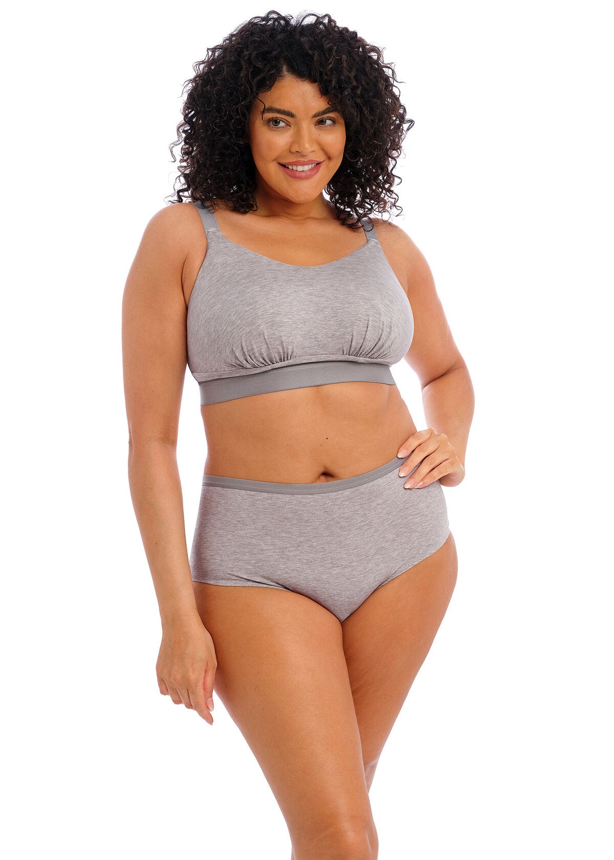 EL301417 Grey Marl - Elomi Downtime Non Wired Bralette
