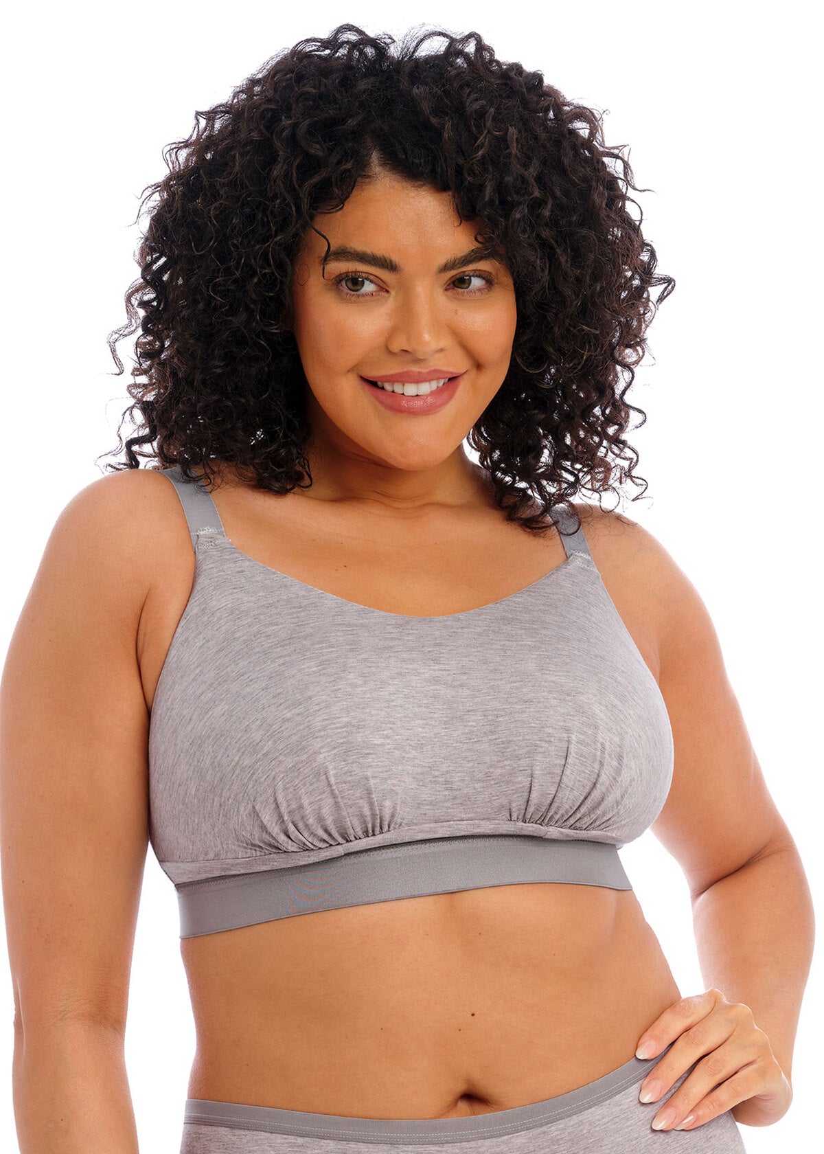 EL301417 Grey Marl - Elomi Downtime Non Wired Bralette